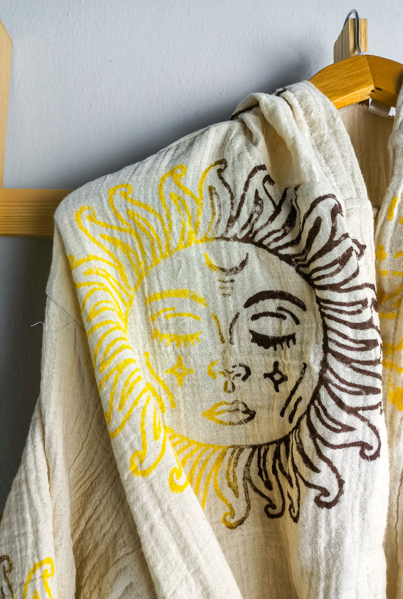 Turkisk Badrock | Unikt Diamantmönster i Solgul