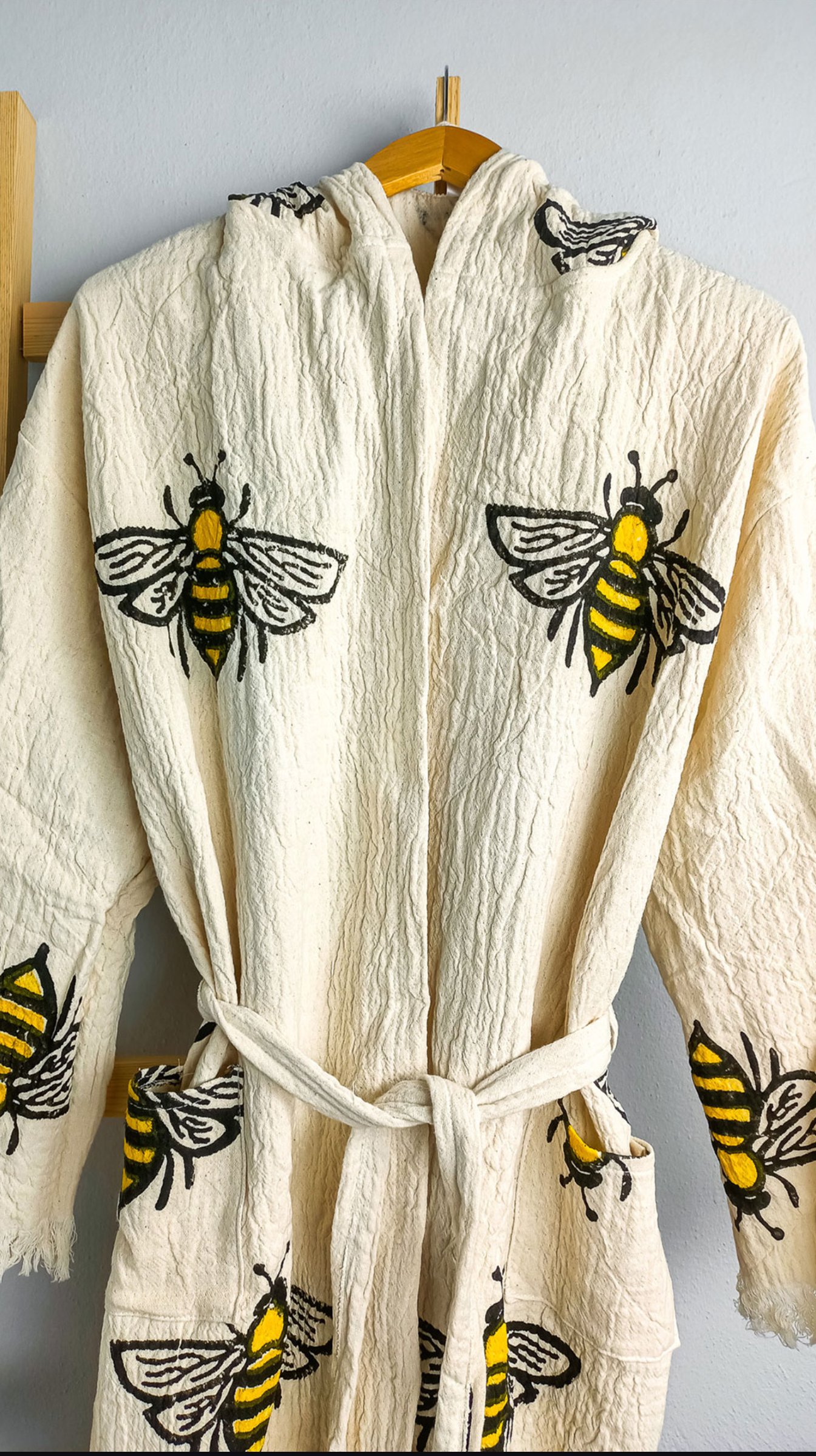 Turkisk Badrock | Handgjord Lyx med Honungsbimönster