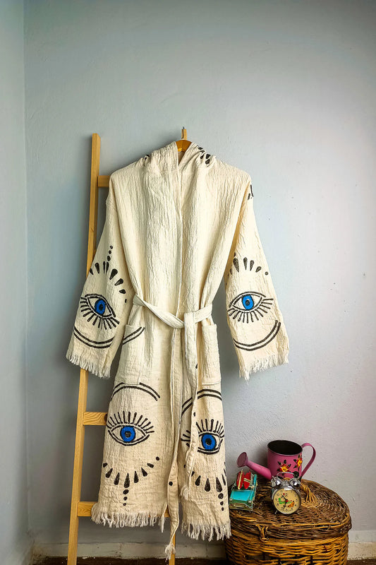 Turkisk Badrock | Unik Blå Ögonmönster